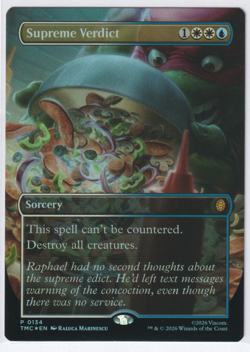 Supreme Verdict 0134 (Borderless) Promo Commander: TMNT Magic the Gathering NM - Image 1