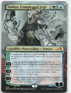 Tamiyo, Compleated Sage (Borderless) *Foil* NEO 306 NM - Image 1