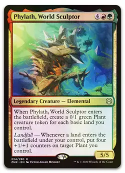 Phylath, World Sculptor #234 (Foil) (NM) Zendikar Rising ZNR Magic MTG - Image 1