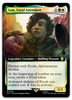 Sam, Loyal Attendant (Extended Art) #90 (Foil) NM Lord of the Rings Magic MTG - Image 1