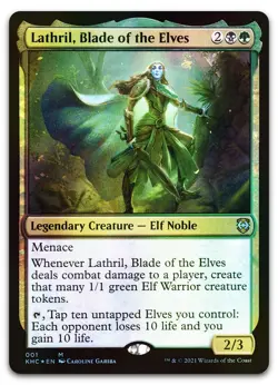 Lathril, Blade of the Elves #1 (Foil) (LP) Kaldheim KHC Magic MTG - Image 1