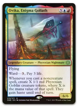 Ovika, Enigma Goliath #213 (Foil) (NM) Phyrexia All Will Be One ONE Magic MTG - Image 1