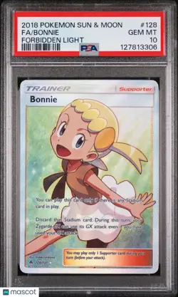2018 Pokemon Sun & Moon Forbidden Light Bonnie Fa Forbidden Light PSA 10 128/131 - Image 1