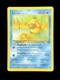 Pokemon TCG Psyduck 53/62 Fossil Set WOTC Vintage German - Image 1
