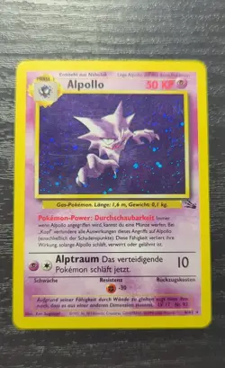Haunter Alpollo Holo Unlimited German Pokemon Fossil 6/62 1999 - Image 1