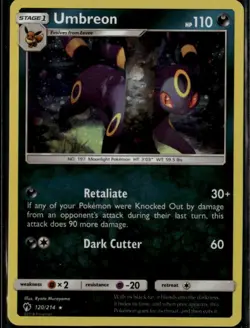 Umbreon Cosmos Holo Promo Blister Exclusives 120/214 Darkness Holo Pokemon Card - Image 1