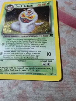 Pokemon Dark Arbok Rocket Unlimited 2/82 Holo Misprint Date Error 1999-23000 HP - Image 3