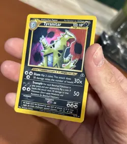Tyranitar (12) Holo Rare Unlimited Holo Neo Discovery 12/75 MP Pokemon TCG - Image 2