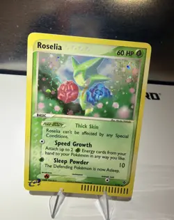 🌀Pokemon TCG Rosalia 9/97 Holo Rare Aquapolis E Reader Vintage with swirl 🌀 - Image 1
