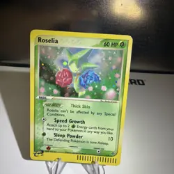 🌀Pokemon TCG Rosalia 9/97 Holo Rare Aquapolis E Reader Vintage with swirl 🌀 - Image 2