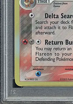 FLAREON 2005 Pokemon EX Delta Species Holo #5 - PSA 8 - Image 5