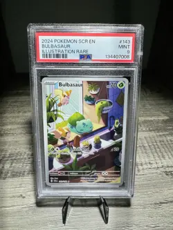 2024 Bulbasaur #143 Illustration Rare PSA 9 Stellar Crown Pokemon - Image 1