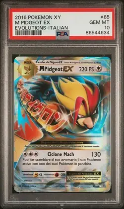 Pokemon PSA 10 M Pidgeot Ex #65 XY Evoluzioni 2016 Italiano - Image 2