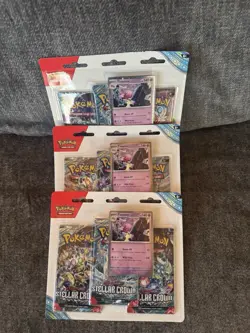 Pokemon SV7 Stellar Crown 3-Pack Booster Blister Packs Set of 3 SEALED! - Image 1
