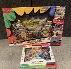 Pokemon TCG Ascended Heroes & First Partner Series Box Lucario & Starters - Image 1