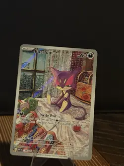 Pokemon TCG Purrloin 136/086 White Flare Illustration Rare Full Art Holo NM - Image 1