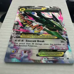 Pokemon M Rayquaza EX 76/108 Roaring Skies Holo Ultra Rare - Image 5