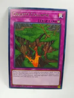 YU-GI-OH! Gravity Collapse VASM-EN030. 1st Edition Rare Trap Card TCG CCG Yugioh - Image 1