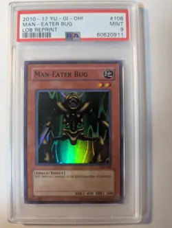 GRADED PSA 9 Man-Eater Bug LOB-108 The Legend of Blue Eyes White Dragon - Image 1