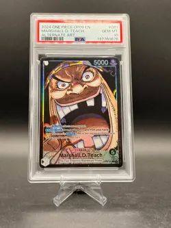 2024 One Piece OP09 EN Marshall D Teach Alternate Art #081 PSA 10 GEM MINT - Image 1