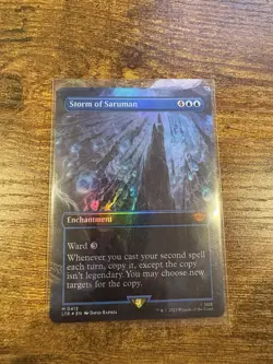 Storm of Saruman Borderless Foil Mythic, Lord of the Rings LOTR MTG - Image 1