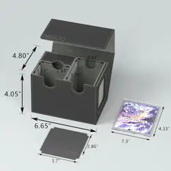 MTG DecBox with Commander Display Trading Card Storage Box Fits 160+ Single - Image 5