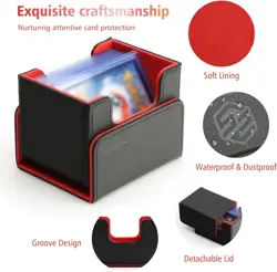 Card Deck Box for MTG Commander Deck Box fits 190+ Single Sleeved Trading Cards - Image 3