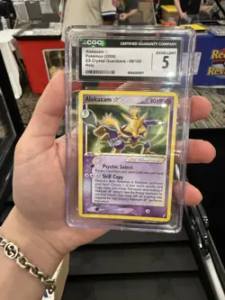 2006 POKEMON GOLD STAR ALAKAZAM-HOLO EX CRYSTAL GUARDIANS #99 CGC 5 ENGLISH - Image 1