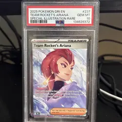 2025 Pokemon DRI EN Team Rockets Ariana SIR PSA 10 - Image 2