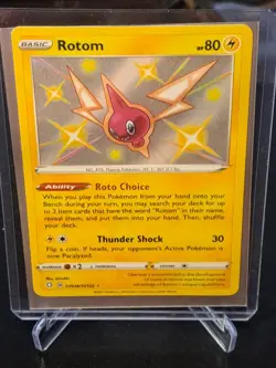 Pokemon TCG Rotom Shining Fates SV038/SV122 Holo Shiny Holo Rare - Image 1