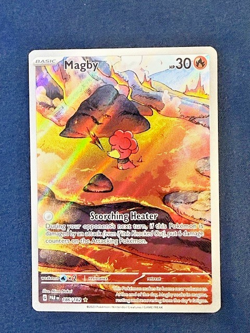 Magby 186/182 Illustration Rare Pokemon SV04 Paradox Rift Holo NM - Image 1