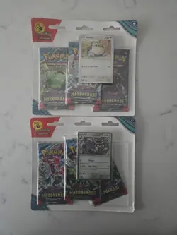 Pokemon Twilight Masquerade 3 Pack Blister Revavroom & Snorlax – New & Sealed - Image 1