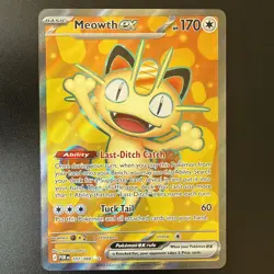 2026 Pokemon PERFECT ORDER Meowth ex 107/088 Ultra Rare Full Art NM Pack Fresh! - Image 1