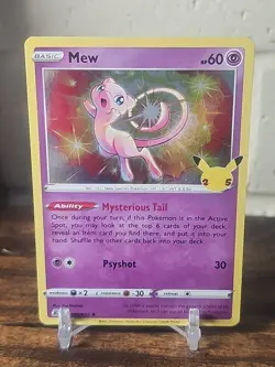 Pokemon TCG Mew 11/25 Holo Rare Celebrations 25th Anniversary - Image 1