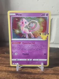 Pokemon TCG Mew 11/25 Holo Rare Celebrations 25th Anniversary - Image 3