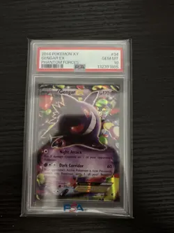 2014 Pokemon XY Phantom Forces Gengar EX #34 PSA 10 - Image 1