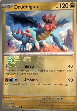 Druddigon (Master Ball Pattern) 071/086 Uncommon SV: White Flare Pokemon NM - Image 1