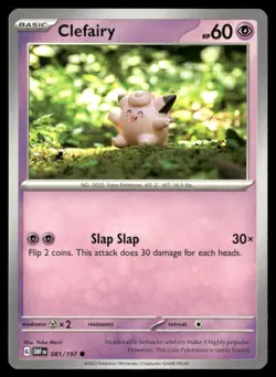 Clefairy Obsidian Flames 081/197 Common Pokemon Near Mint - Image 1
