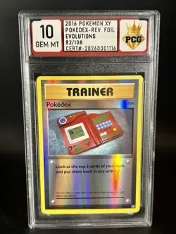 2016 Pokemon 🔥 Pokedex 82/108 Evolutions Reverse Holo Graded PCG 🔥 - Image 1