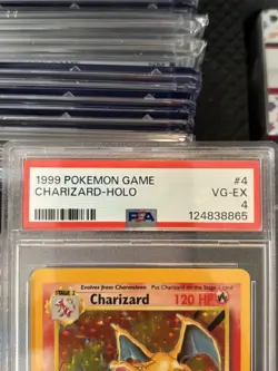 1999 Pokemon Game Base Set #4 Charizard Holo Rare PSA 4 VG-EX - Image 5