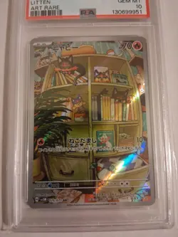 2024 Pokemon #075 Litten Japanese PSA 10 SV5M Art Rare Gem Mint JP 🐈 - Image 2