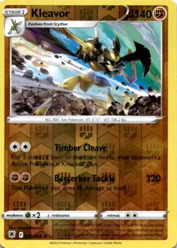 KLEAVOR 086/189 HOLO R ASTRAL RADIANCE POKEMON REVERSE HOLO MP - Image 1