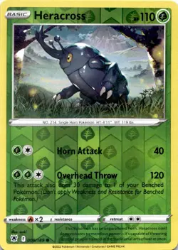 HERACROSS 008/189 C ASTRAL RADIANCE POKEMON REVERSE HOLO MP - Image 1