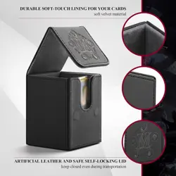 Card Deck Box for MTG Card Storage Box Holds 100 Plus Single Sleeved Cards - Image 2