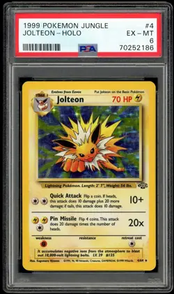 Jolteon Holo PSA 6 - 1999 Pokemon Jungle #4 - Image 1