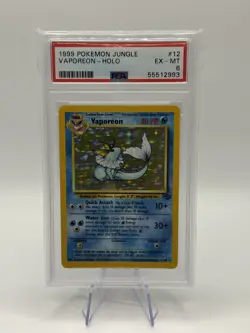1999 POKEMON JUNGLE #12 VAPOREON -HOLO PSA 6 - Image 1