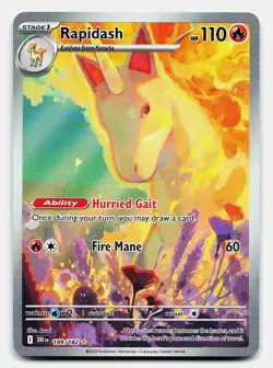 RAPIDASH DESTINED RIVALS 189/182 NM ILLUSTRATION RARE POKEMON - Image 2