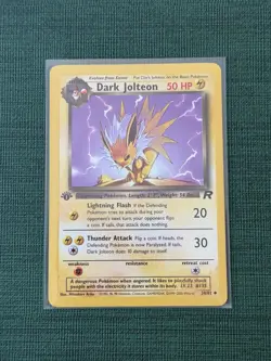 Dark Jolteon 1st Edition 38/82 Team Rocket Pokemon WOTC Vintage 2000 - Image 1