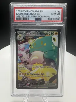 2025 POKEMON JTG EN-JOURNEY TOGETHER ULTRA RARE #172 IONO'S BELLIBOLT EX PSA 10 - Image 3