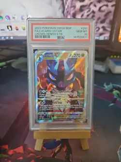 Pokemon TCG Lucario VSTAR SWSH291 Holo Black Star Promo Crown Zenith PSA 10 - Image 1